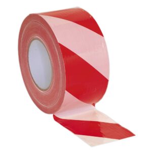 Tape - Caution tape red / white 100mtrs